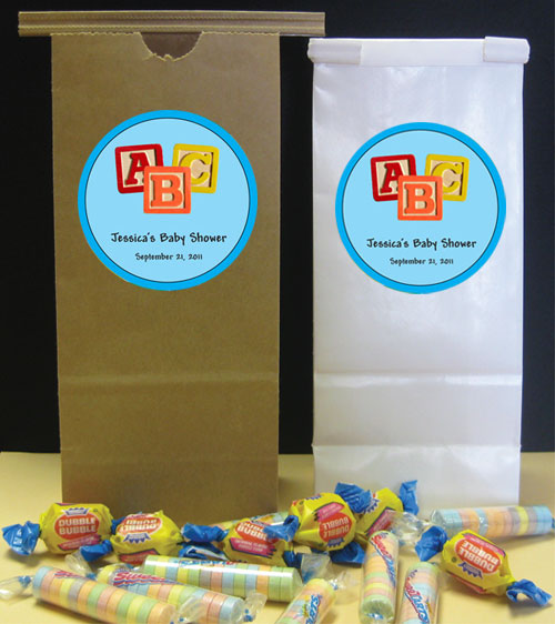 Baby Blocks Baby Shower Party Favor Bag