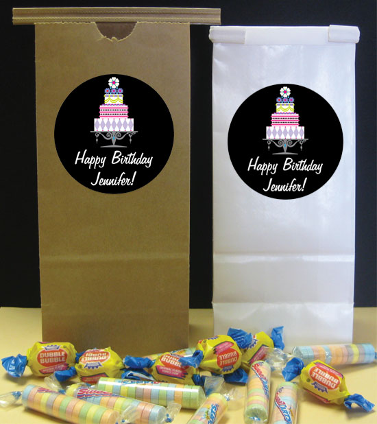 Birthday Cake Theme Party Favor Bag