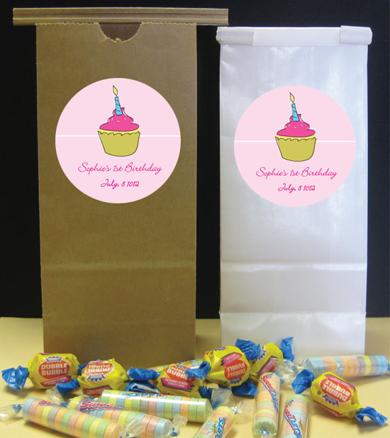 Cupcake Theme Party Favor Bag