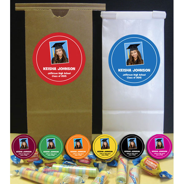 Graduation Photo Custom Favor Bags