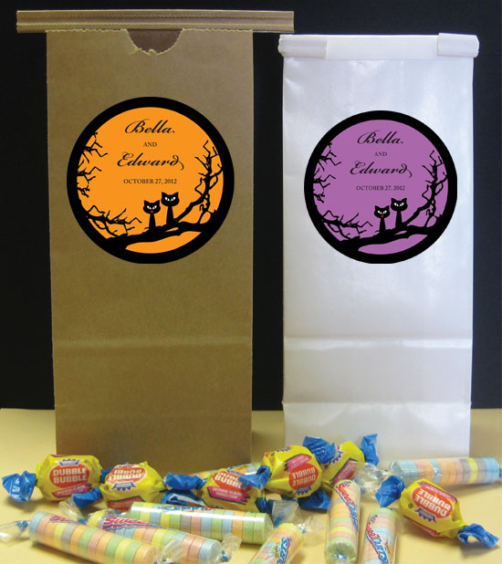 Halloween Wedding Theme Favor Bag