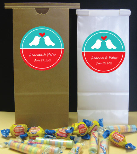 A Lovebirds Theme Favor Bag