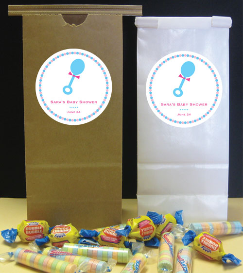 Baby Rattle Theme Party Favor Bag