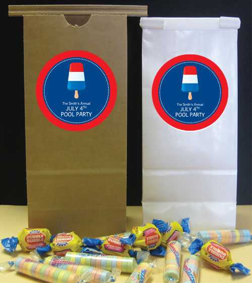 Patriotic Popsicle Theme Favor Bag
