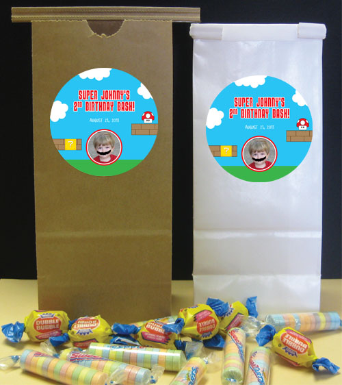 Birthday Super Mario Brothers Theme Party Favor Bag, Photo