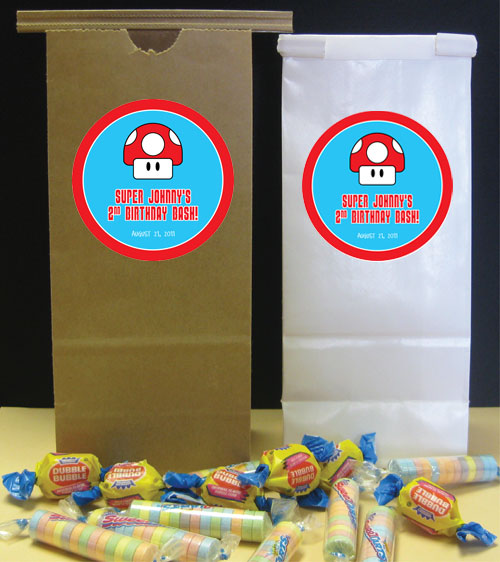 Birthday Super Mario Brothers Theme Party Favor Bag