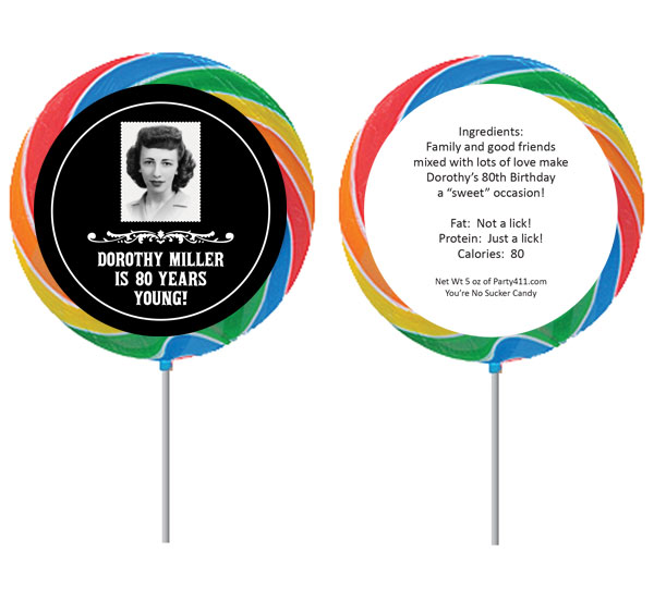 A Vintage Birthday Milestone Theme Lollipop