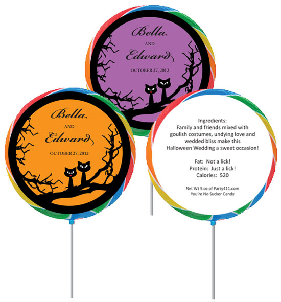 Halloween Wedding Lollipop
