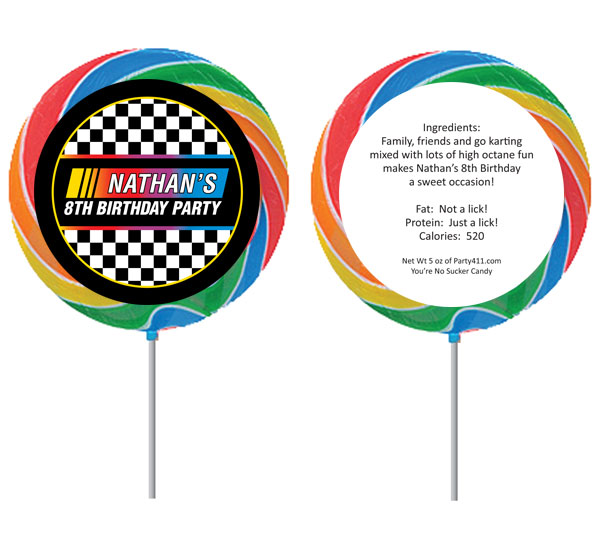 Racing Flag Theme Custom Lollipop