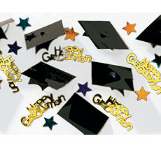 Graduation Caps 3-D Confetti        