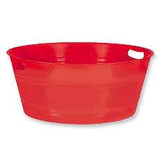 Red Plastic Party Tub