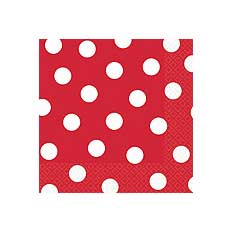 Red Dot Luncheon Napkins