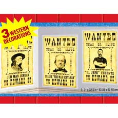 5' Western Wanted Poster