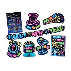 Neon New Year Decor Kit