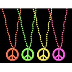 Neon Peace Sign Beads
