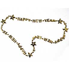 Gold Happy New Year Bead