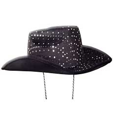 Black Sequin Cowboy Hat