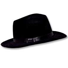 Black Felt Gangster Hat
