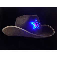 Black LED Cowboy Hat
