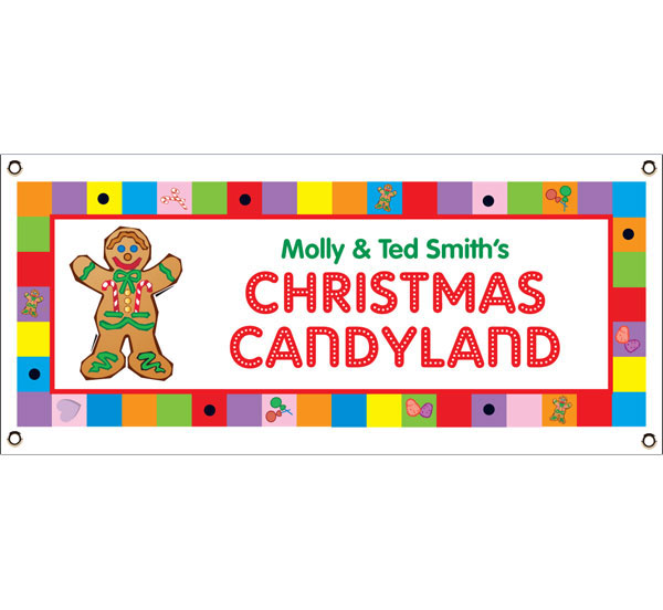 Christmas Candyland Theme Banner