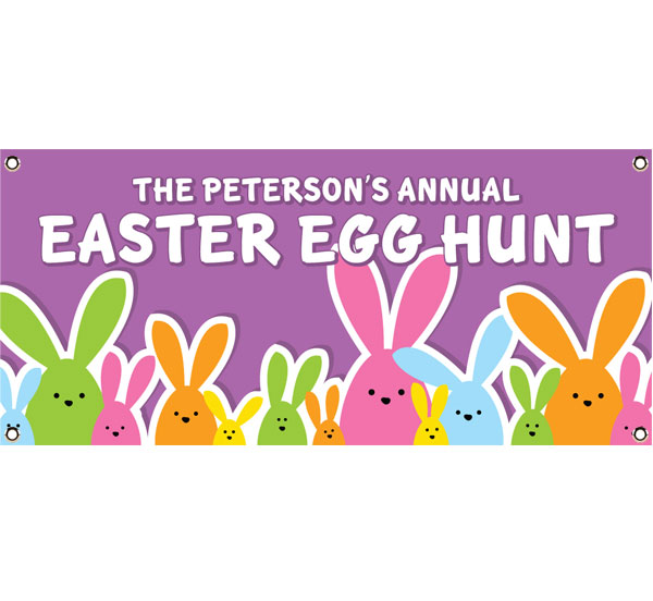 Colorful Easter Bunnies Theme Banners