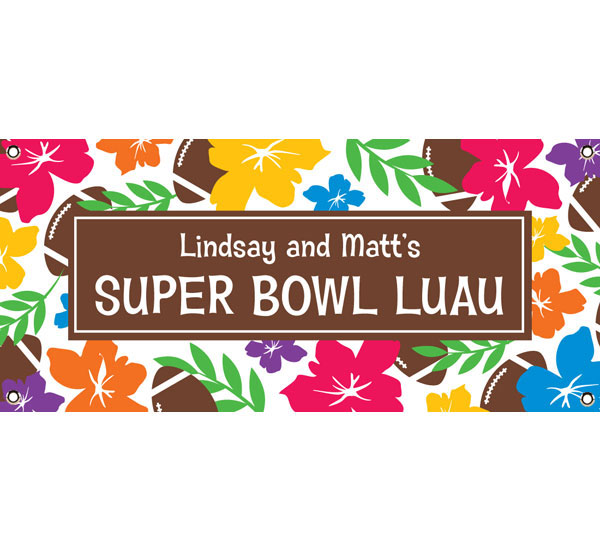 Super Bowl Luau Theme Banner