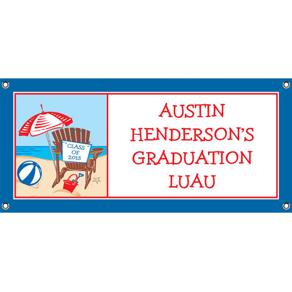 Luau Graduation Beach Theme Banner