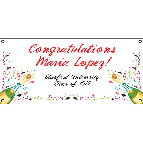 Graduation Champagne Theme Banner