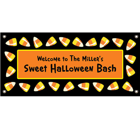 Halloween Sweet Candy Corn Theme Banner 