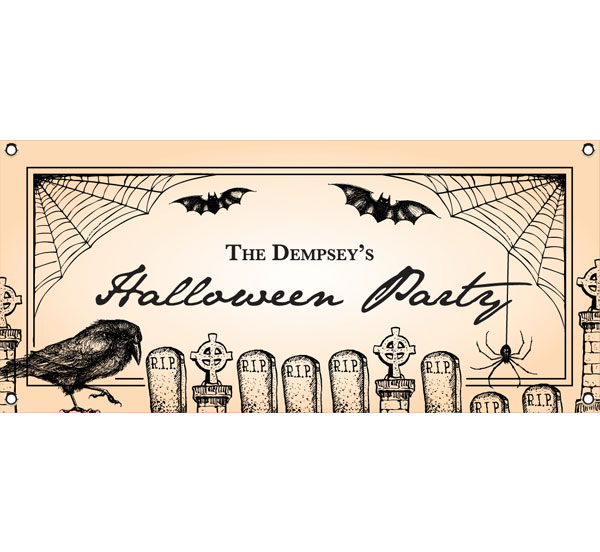 Halloween Vintage Theme Banner