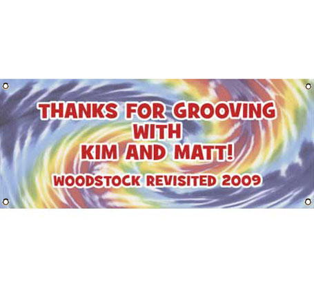 Hippie Tie Dye Theme Banner