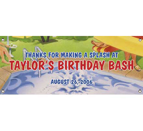 Pool Party Theme Banner
