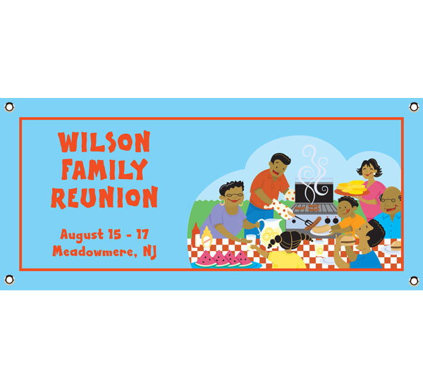 A Family Reunion Party Theme Banner