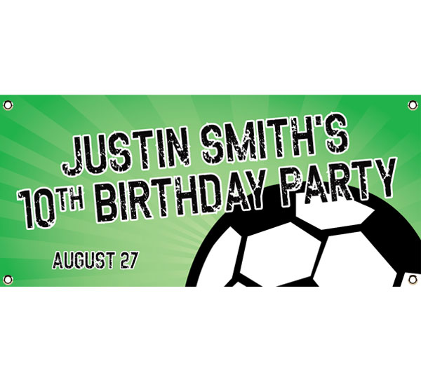 Soccer Ball Party Theme Banner