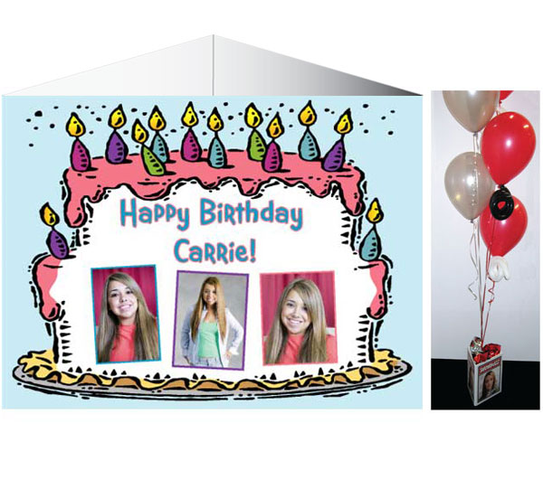 Birthday Cake For Her Photo Centerpiece