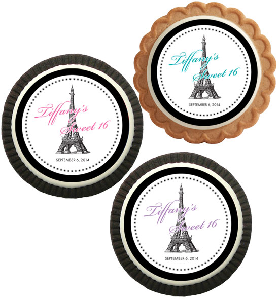 Paris Party Theme Custom Cookie