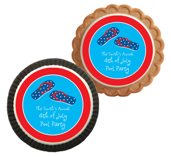 Patriotic Flip Flops Theme Cookies