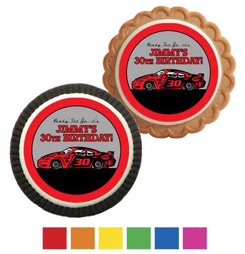 Racing Party Theme Custom Cookie