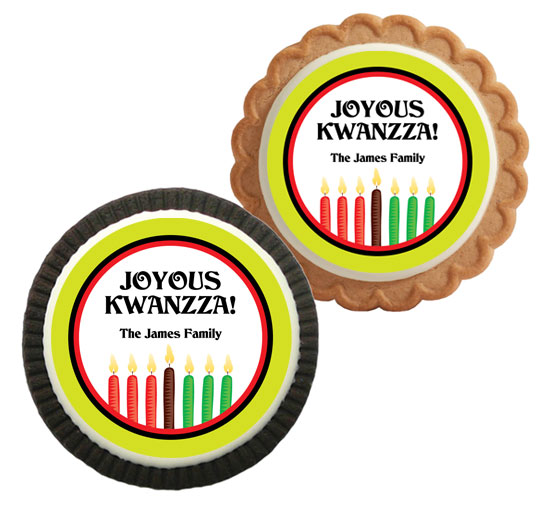 Kwanzaa Kinara Theme Custom Cookie