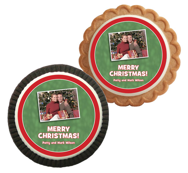 Christmas Photo Theme Custom Cookie