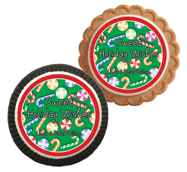 Christmas Candy Theme Custom Cookie