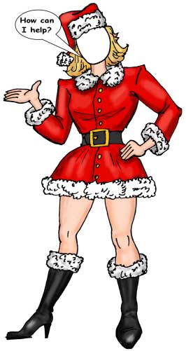 Christmas Theme Cutout, Santa's Sexy Helper 