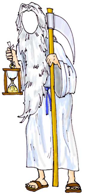 New Years Theme Cutout, Father Time 