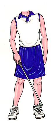 Golfer Female Cutout