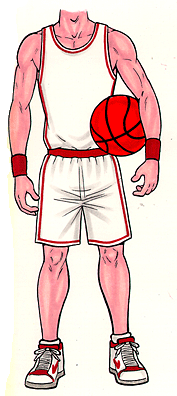 Basketball Player Male Cutout