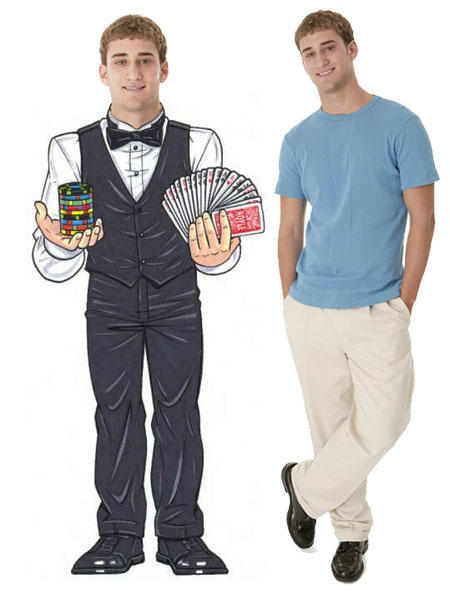 Casino Dealer Male Cutout