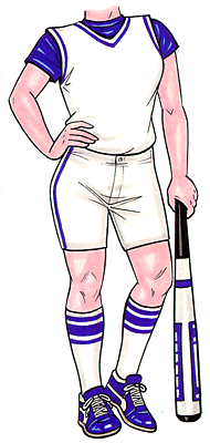 Softball Female Cutout