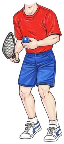 Racquetball Player Cutout