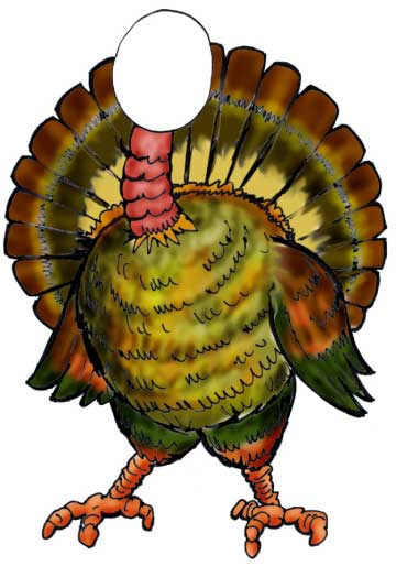 Thanksgiving Turkey Cutout