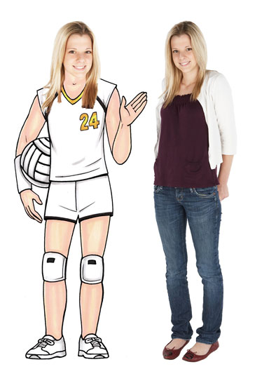 Volleyball Player Female Cutout